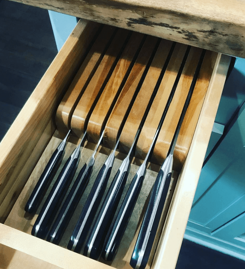 utensil drawer in kitchen island